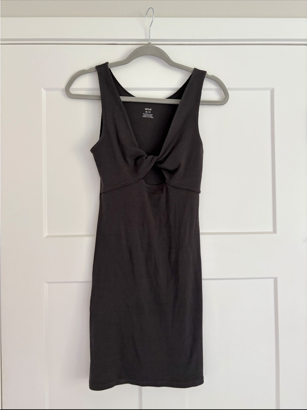 Aerie Charcoal Cutout Mini Dress • Size XS
